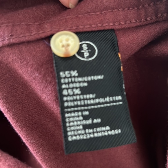 Mens Joe’s Jeans Flannel Button Down along Sleeves Shirt Size S NWT - Picture 8 of 8